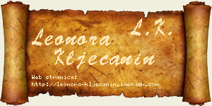 Leonora Klječanin vizit kartica
